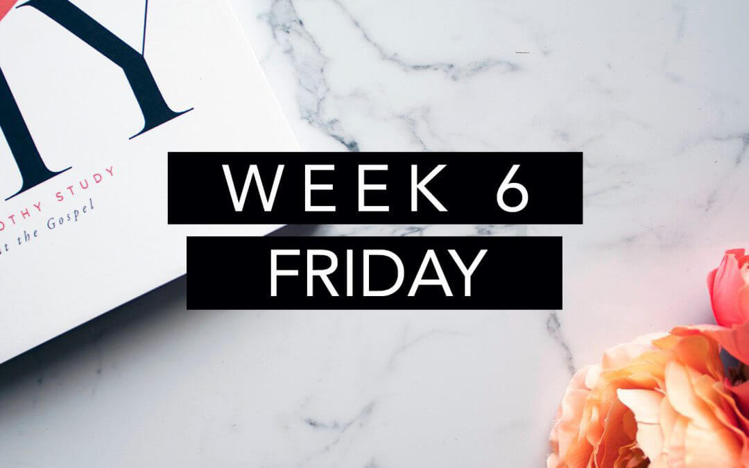 (Week 6 – Friday) Final Words