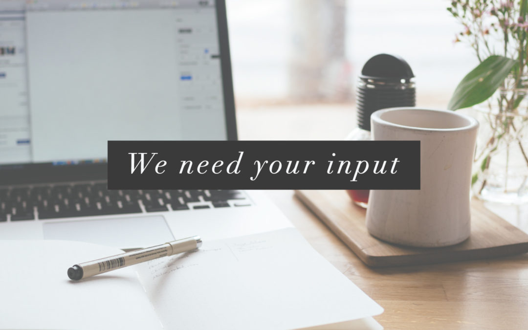 We Need Your Input!
